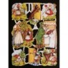 Lámina de cromos troquelados alemanes EF 7019 · Caperucita Roja I ·