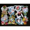 Lámina de cromos troquelados ingleses MLP 1648 · Flores