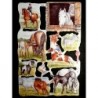 Lámina de cromos troquelados ingleses MLP 1819 · Caballos ·
