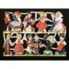 Lámina de cromos troquelados alemanes EF 7037 · Parejas de Niños ·