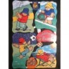 Lámina de cromos troquelados ingleses MLP 1906 · Osito Paddington ·