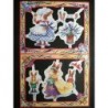 Lámina de cromos troquelados ingleses MLP 1956 · Familia de Conejitos ·