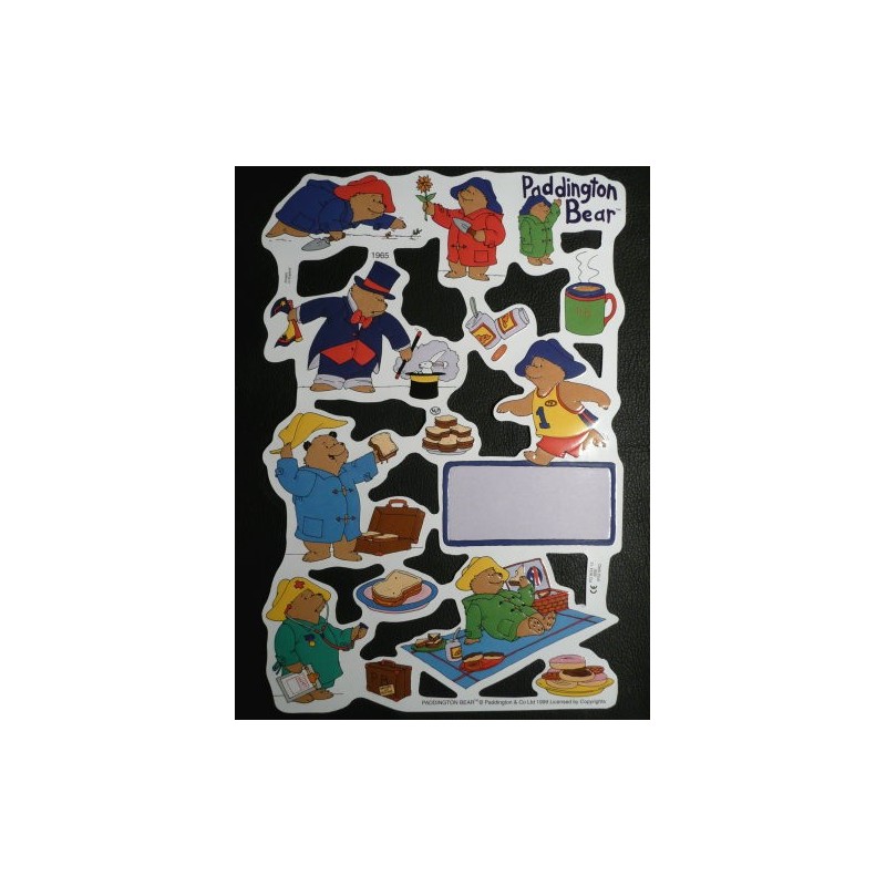 Lámina de cromos troquelados ingleses MLP 1965 · Osito Paddington ·