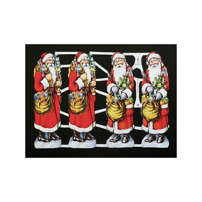 Lámina de cromos troquelados alemanes EF 7040 · Papa Noel ·