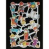 Lámina de cromos troquelados ingleses MLP 2040 · Niños y Profesiones ·