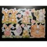 Lámina de cromos troquelados ingleses MLP 2056 · Conejitos Enamorados ·