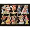 Lámina de cromos troquelados alemanes EF 7045 · Niños Victorianos ·