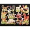 Lámina de cromos troquelados alemanes EF 7053 · Animales de Granja ·
