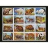 Lámina GIGANTE de cromos troquelados ingleses MLP 1446 · Animales Salvajes ·