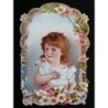 Lámina de cromos troquelados alemanes EF 7060 · Niña Victoriana ·