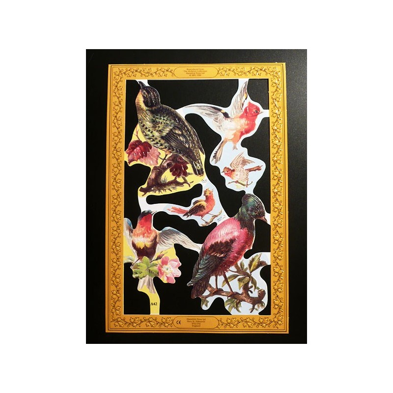 Lámina de cromos troquelados ingleses MLP A 42 · Aves ·