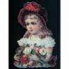 Lámina de cromos troquelados alemanes EF 7063 · Niña Victoriana ·