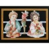 Lámina de cromos troquelados ingleses MLP A 72 · Pareja Victoriana ·