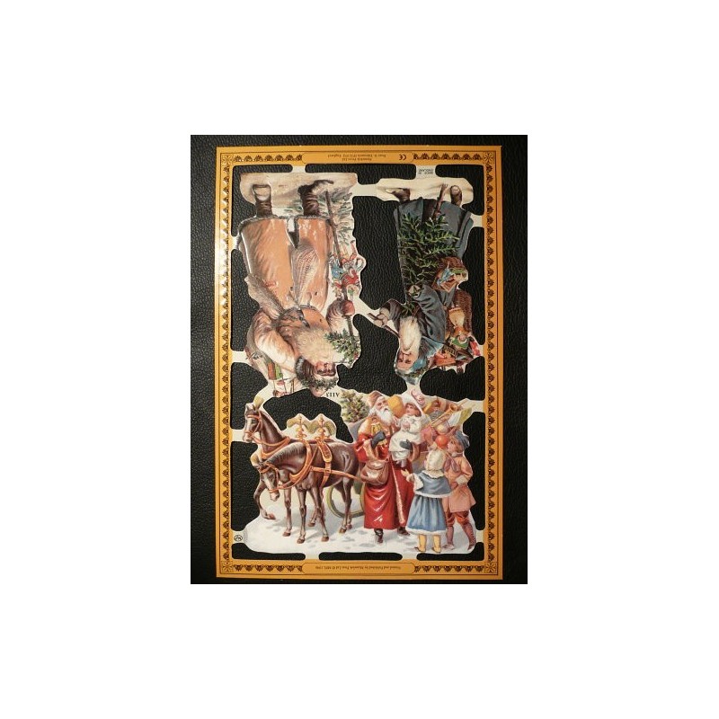 Lámina de cromos troquelados ingleses MLP A 113 · Papá Noel ·