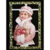 Lámina de cromos troquelados ingleses MLP A 136 · Niña con Rosas ·