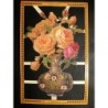 Lámina de cromos troquelados ingleses MLP A 153 · Jarron con Rosas ·