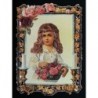 Lámina de cromos troquelados alemanes EF 7071 · Joven con Rosas ·