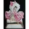 Lámina de cromos troquelados alemanes EF 7075 · Dama con Flores ·