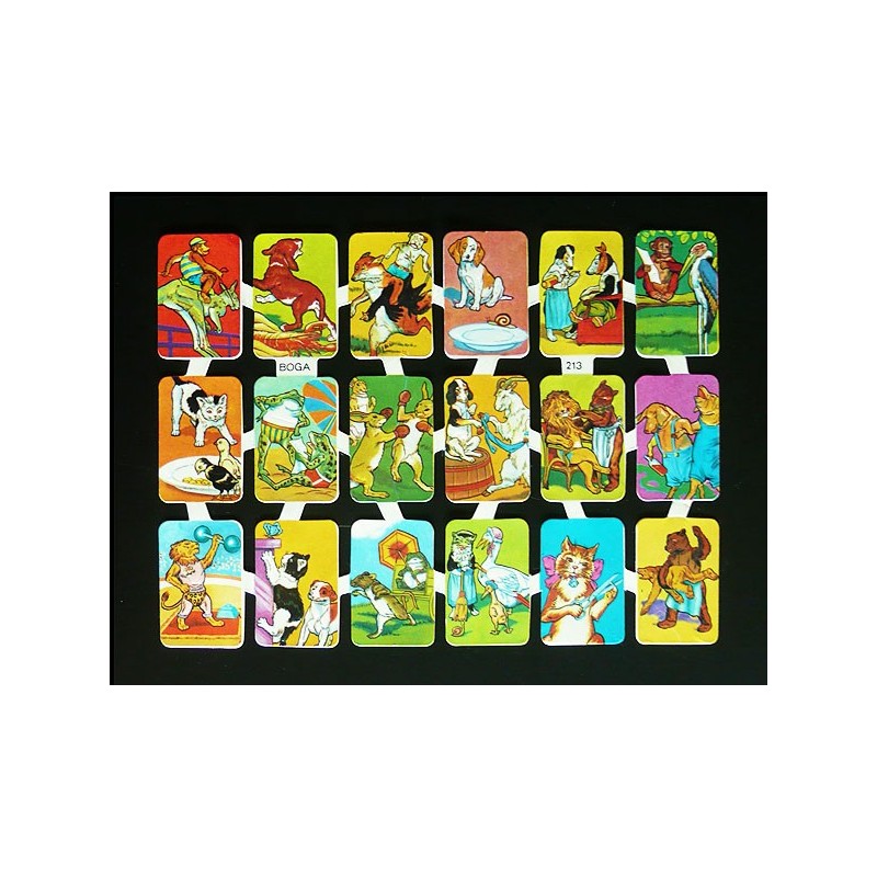 Lámina de cromos troquelados españoles - BOGA nº 213 - con Brillo y Relieve.