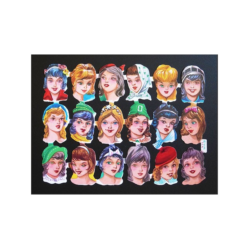 Lámina de cromos troquelados españoles · EVA nº 114 · con Brillo SIN Relieve.