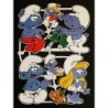 Lámina de cromos troquelados alemanes EF 7077 · Pitufos II ·