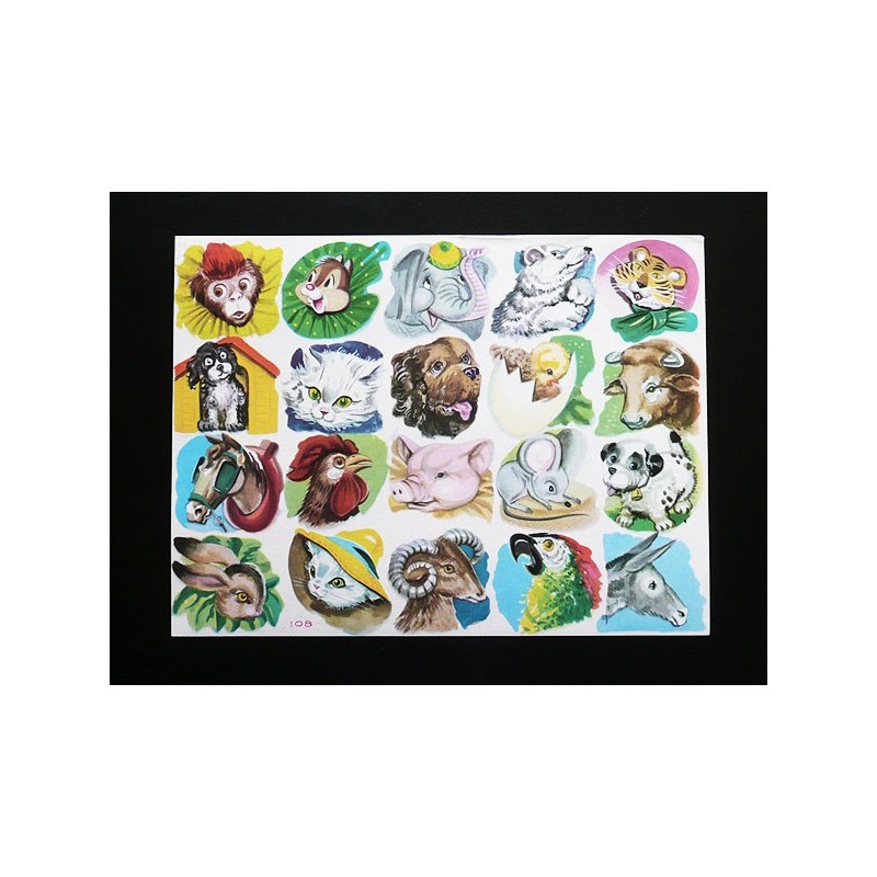 Lámina de cromos SIN TROQUELAR españoles · EVA nº 108 ·