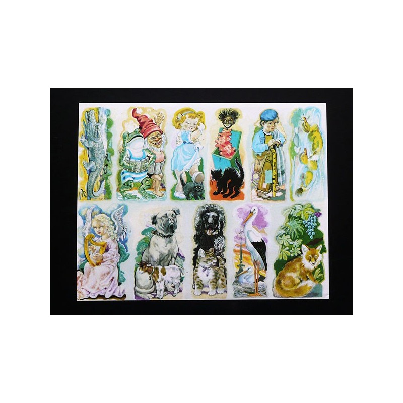 Lámina de cromos SIN TROQUELAR españoles · EVA nº Descon. A ·