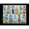Lámina de cromos SIN TROQUELAR españoles · EVA nº Descon. B ·
