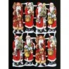 Lámina de cromos troquelados alemanes EF 7084 · Papá Noel ·