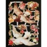 Lámina de cromos troquelados alemanes EF 7092 · Flores y Palomas ·