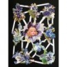 Lámina de cromos troquelados alemanes EF 7101 · Flores en Azul ·