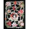 Lámina de cromos troquelados alemanes EF 7102 · Flores en Rojo ·