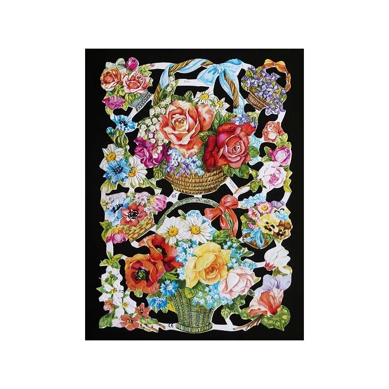 Lámina de cromos troquelados alemanes EF 7111 · Flores ·