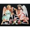 Lámina de cromos troquelados alemanes EF 7127 · Ángeles Músicos ·