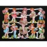 Lámina de cromos troquelados alemanes EF 7129 · Niños Victorianos ·