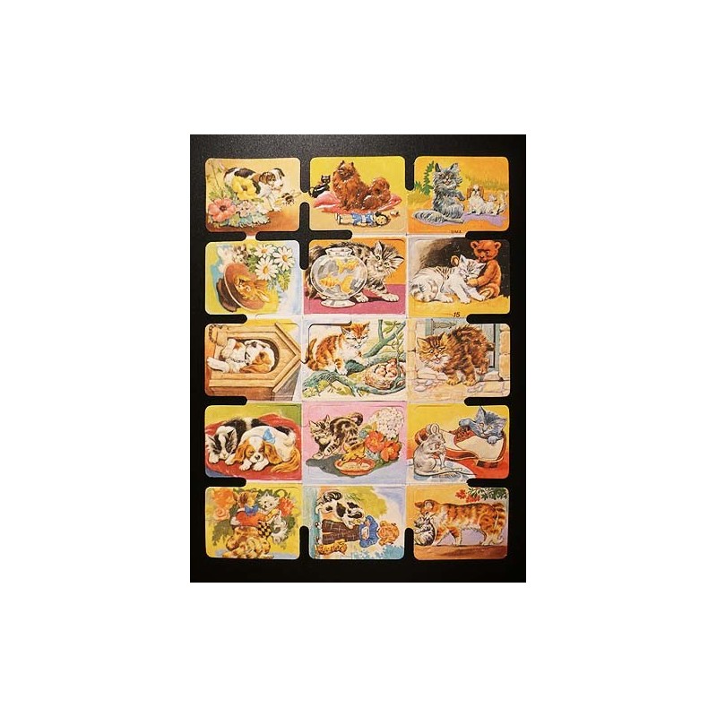 Lámina de cromos troquelados españoles - SIMA nº 15 - con Brillo y Relieve.