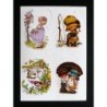 Lámina de cromos troquelados españoles - FHER Sarah Kay y Bonnie Bonnets n. 14 - con Brillo.