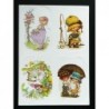 Lámina de cromos troquelados españoles - FHER Sarah Kay y Bonnie Bonnets n. 7 - con Brillo. Tiene DEFECTOS.