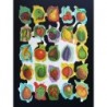 Lámina de cromos troquelados españoles - FHER * FB * n. 5 – Frutas -