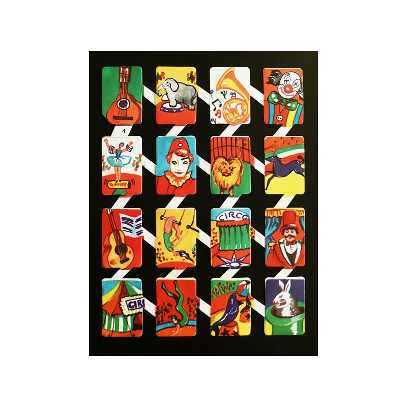 Lámina de cromos troquelados españoles - ZULIA n.4 - El Circo -