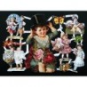Lámina de cromos troquelados alemanes EF 7161 · Niños Victorianos ·