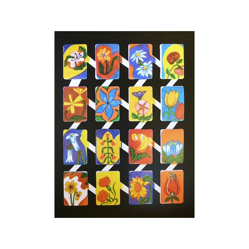 Lámina de cromos troquelados españoles - ZULIA n.13 - Flores -