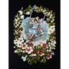 Cromo troquelado gigante y gran grosor alemán de 16 cm. EF BK 5005 · Niña en Columpio ·