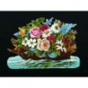 Cromo troquelado gigante y gran grosor alemán de 16 cm. EF BK 5008 · Barca con Flores