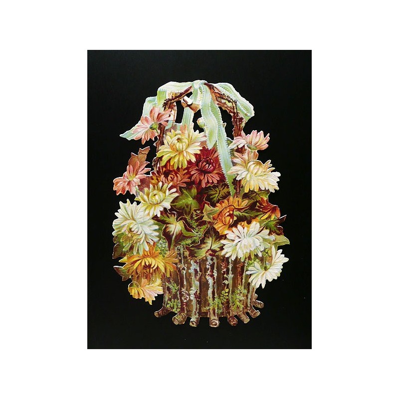 Cromo troquelado gigante y gran grosor alemán de 16 cm. EF BK 5009 · Flores ·