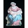 Cromo troquelado gigante y gran grosor alemán de 16 cm. EF BK 5018 · María y Jesús