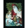 Cromo troquelado gigante y gran grosor alemán de 16 cm. EF BK 5019 · Papá Noel ·