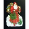 Cromo troquelado gigante y gran grosor alemán de 16 cm. EF BK 5020 · Papá Noel ·