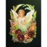 Cromo troquelado gigante y gran grosor alemán de 16 cm. EF BK 5026 · Angel entre Flores ·