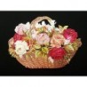 Cromo troquelado gigante y gran grosor alemán de 16 cm. EF BK 5027 · Cesta con Flores ·